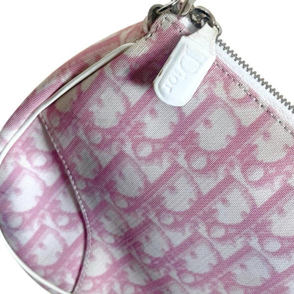 Dior Pink Monogram Mini Saddle Bag - Handbags