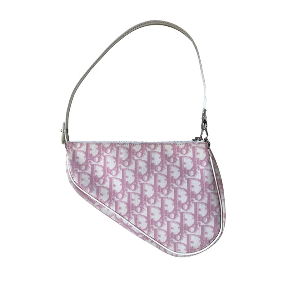 Dior Pink Monogram Mini Saddle Bag - Handbags