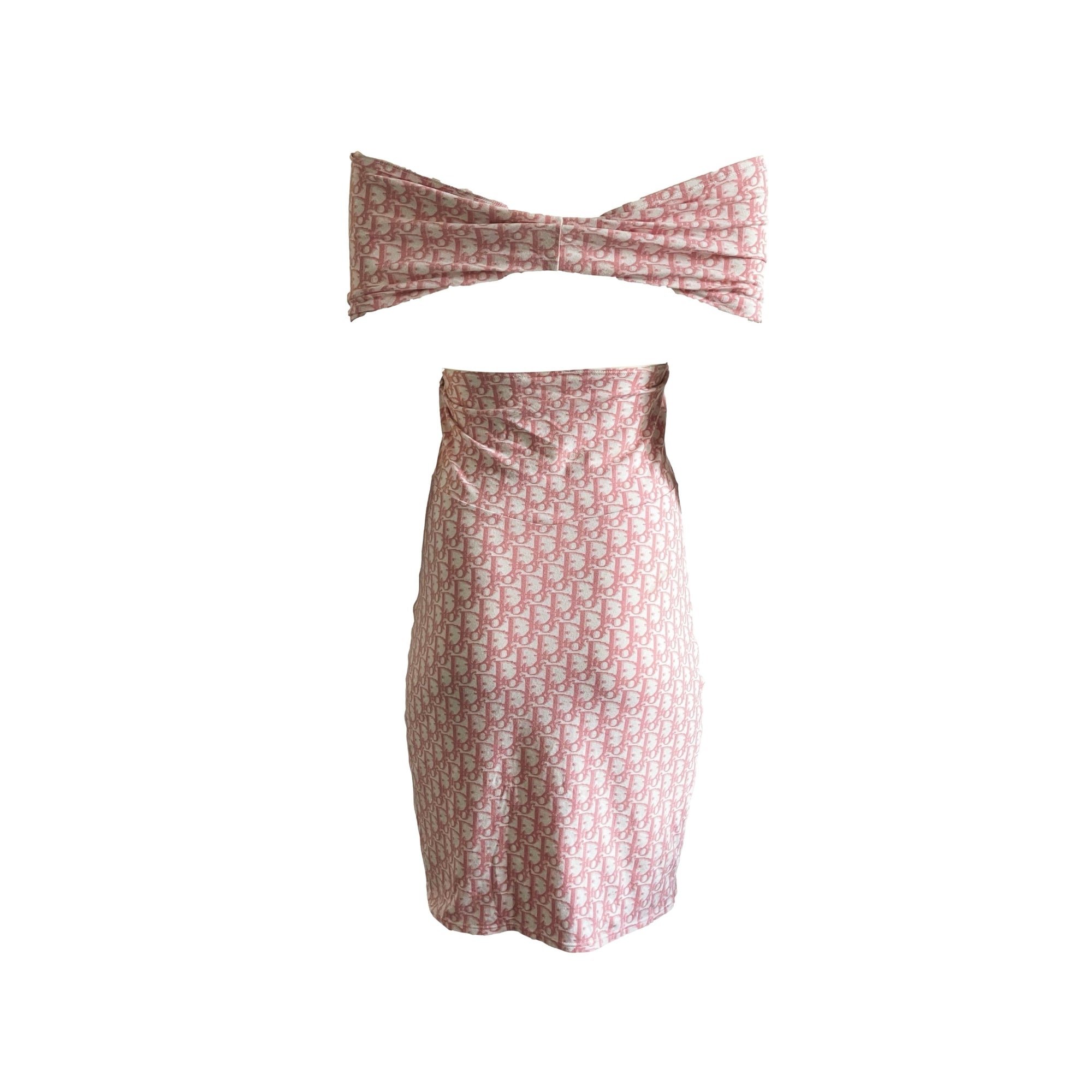 Dior Pink Monogram Off The Shoulder Dress - Apparel