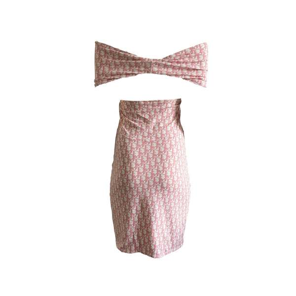 Dior Pink Monogram Off The Shoulder Dress - Apparel