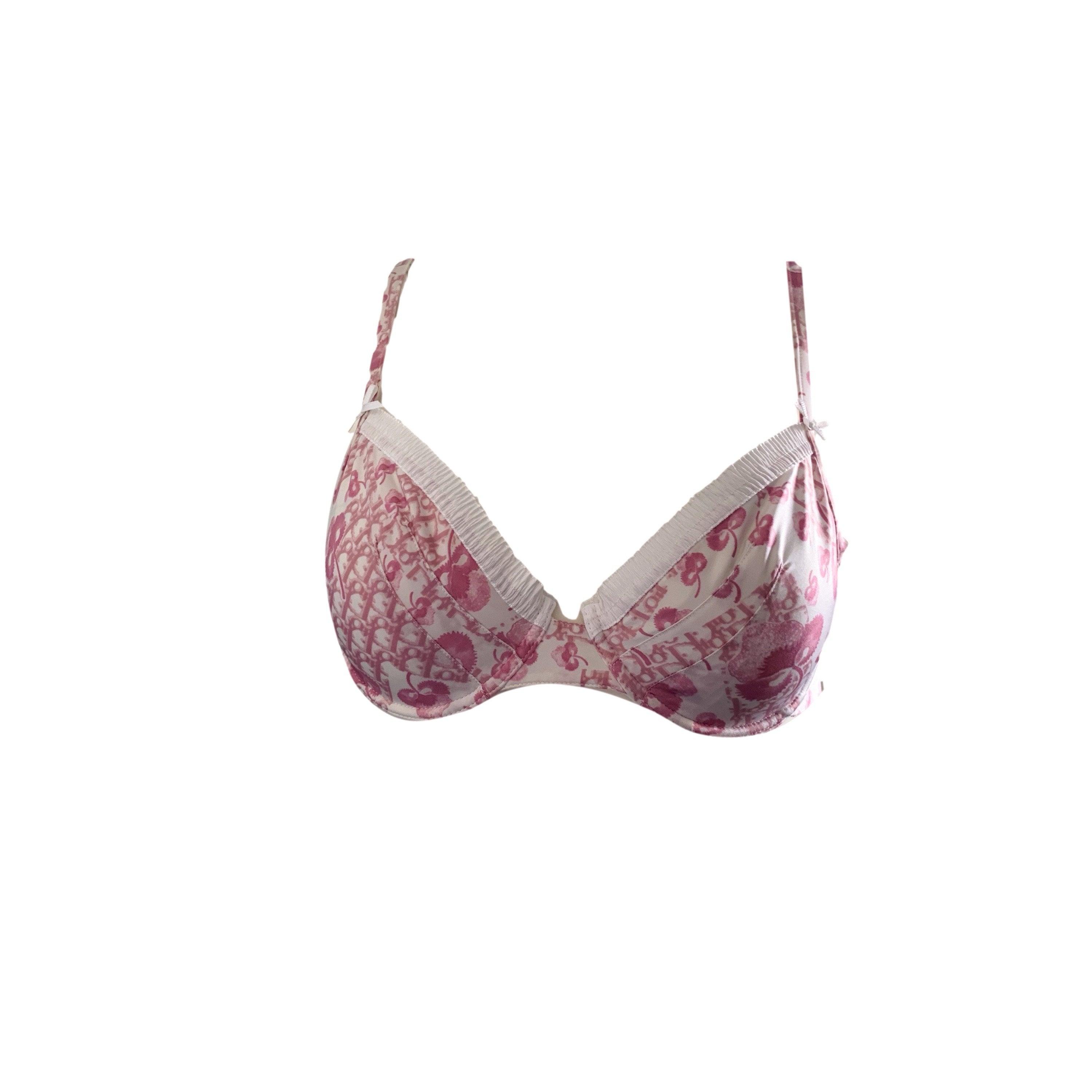 Treasures of NYC Dior Pink Monogram Rhinestone Bra