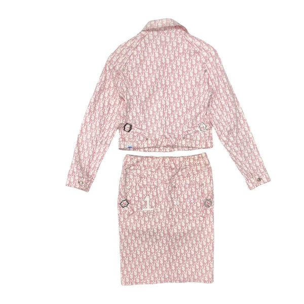 Dior Pink Monogram Rhinestone Set - Apparel