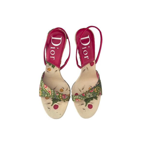 Dior ピンク ミュール　ヴィンテージ Dior Pink Logo Heels – Treasures of NYC