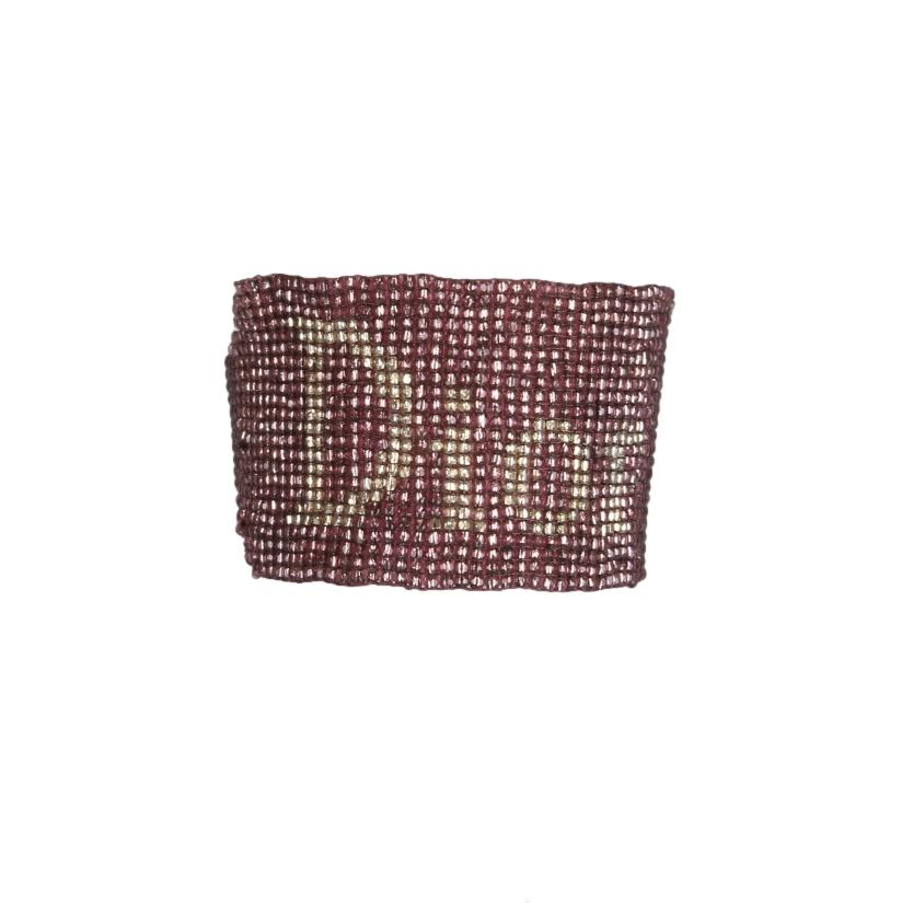Dior Purple Beaded Logo Bracelet - Jewelry