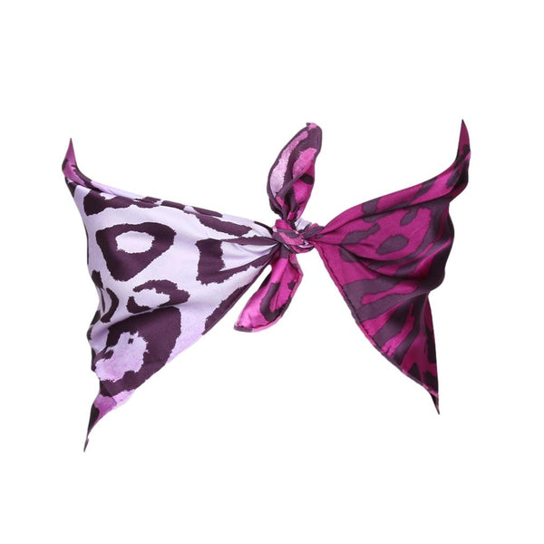 Dior Purple Cheetah Print Bandana - Accessories