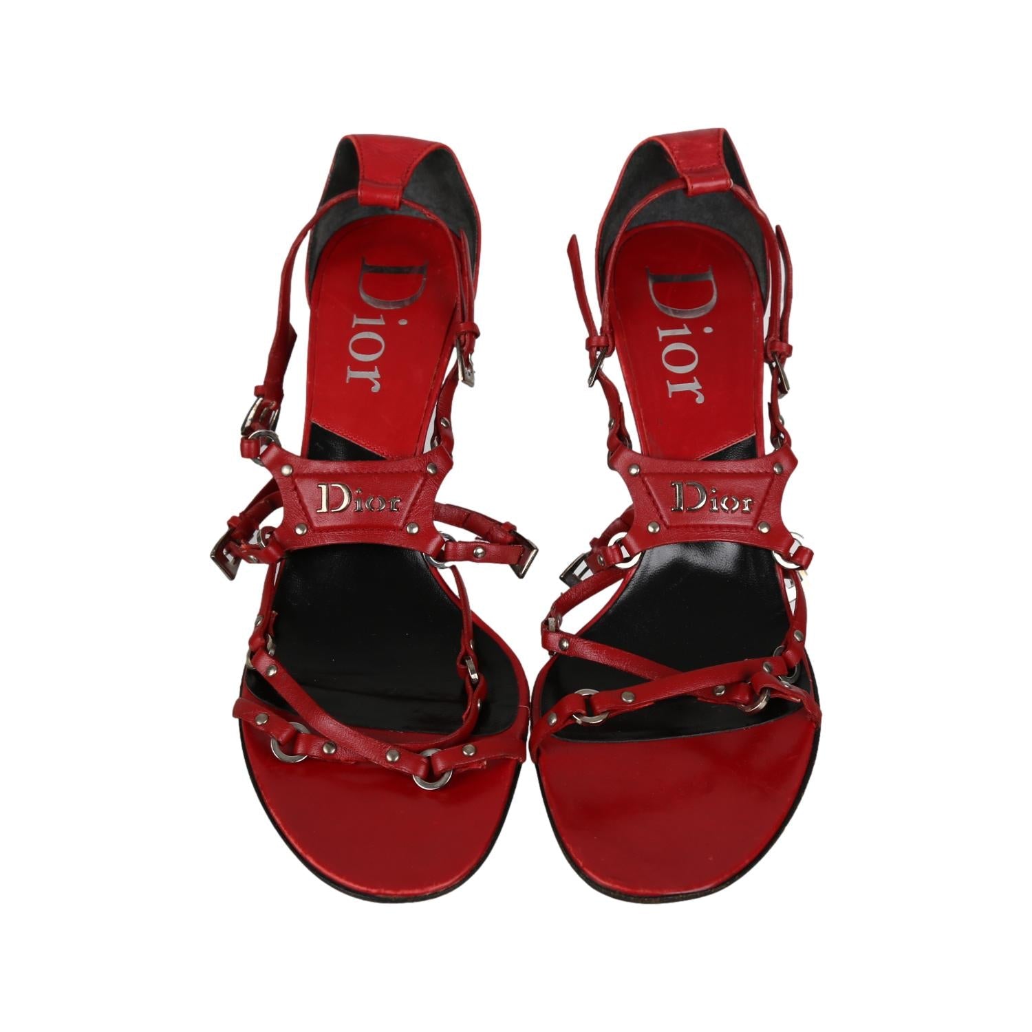 Dior Red Bondage Heels - Shoes
