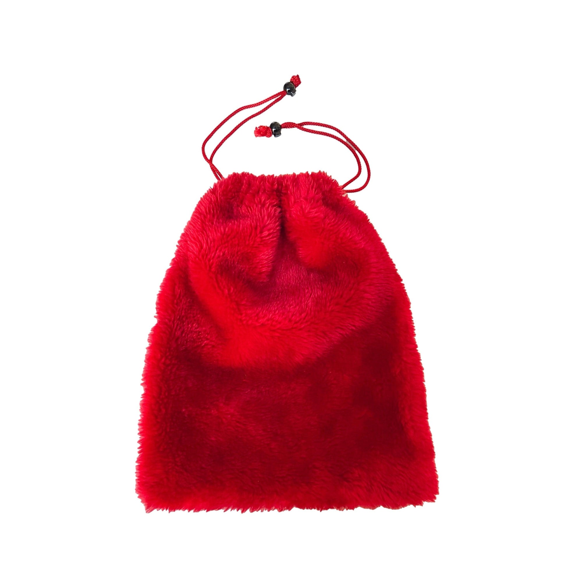 Dior Red Faux Fur Drawstring Bag - Handbags