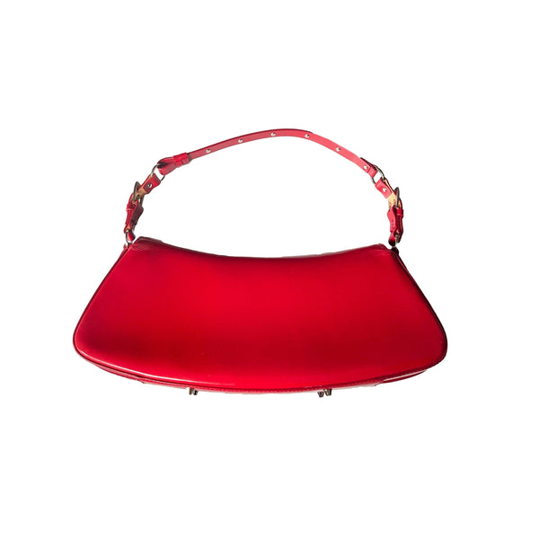 Dior Red Leather Bondage Bag - Handbags