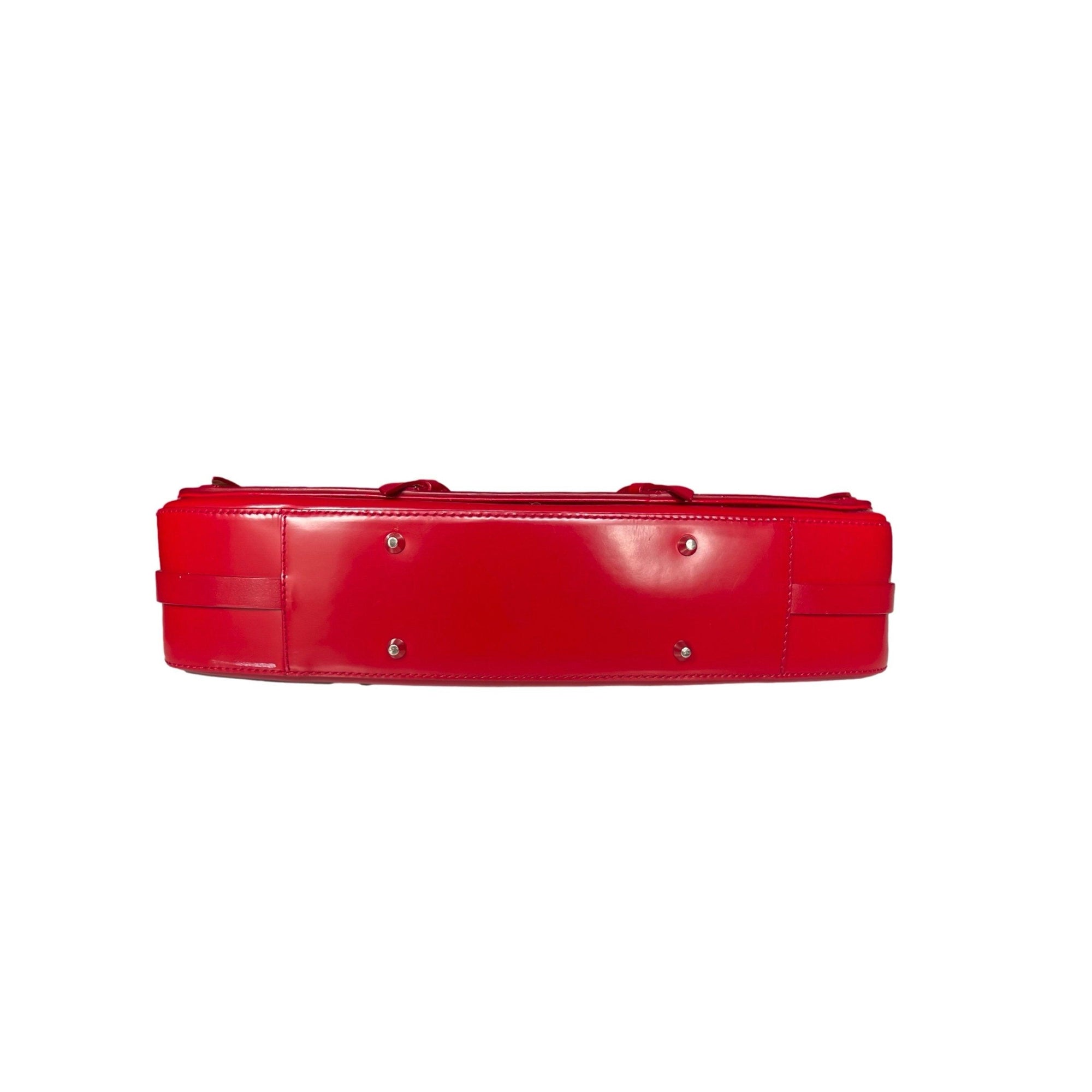 Dior Red Leather Bondage Bag - Handbags