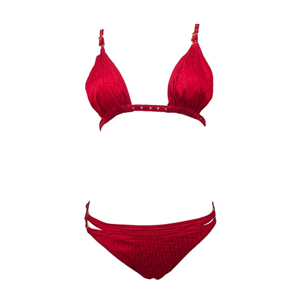 Dior Red Monogram Bikini - Swimwear