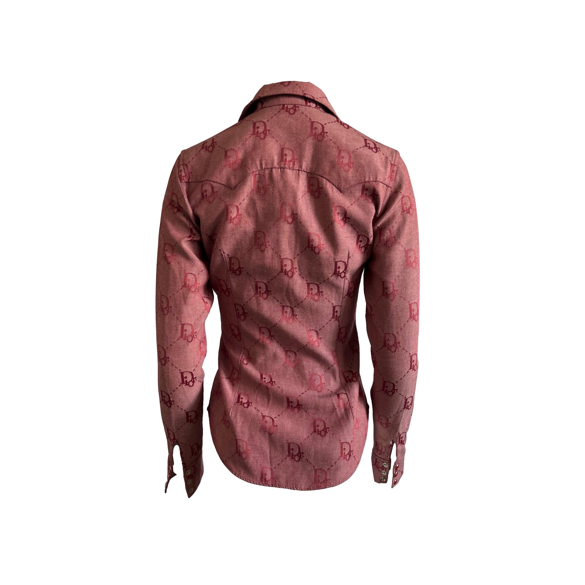 Dior Red Monogram Button Down - Apparel