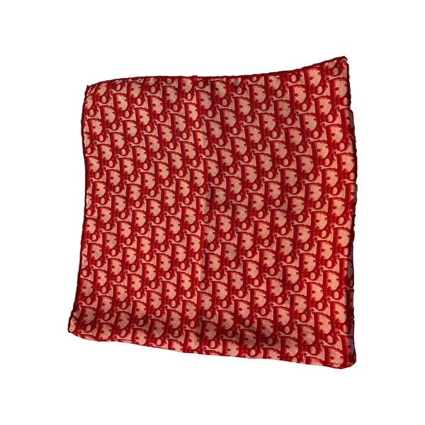 Dior Red Monogram Scarf - Accessories