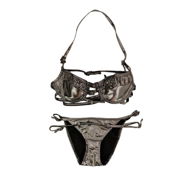 Dior Silver Bondage Bikini - Swimwear