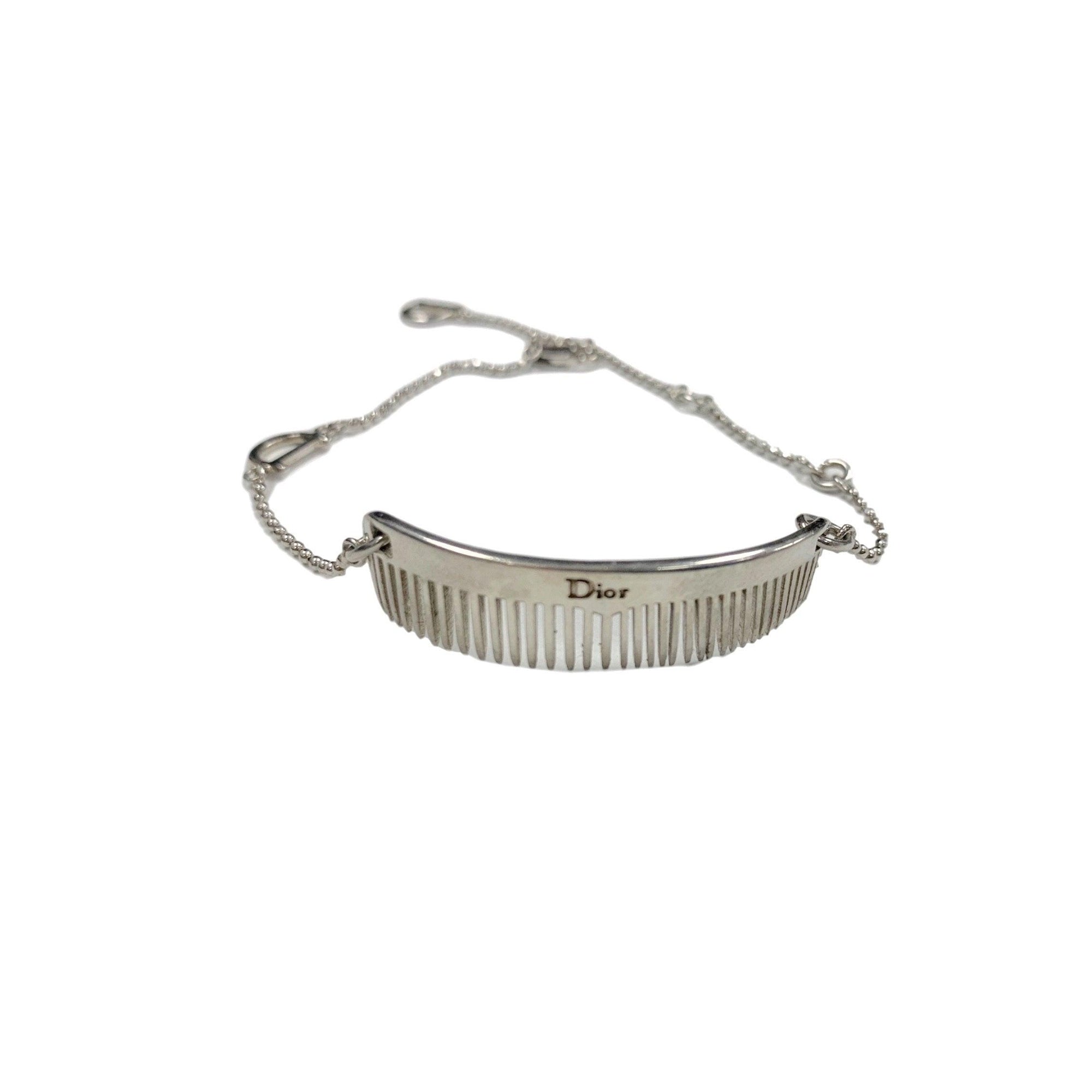 Dior Silver Comb Logo Bracelet - Jewelry