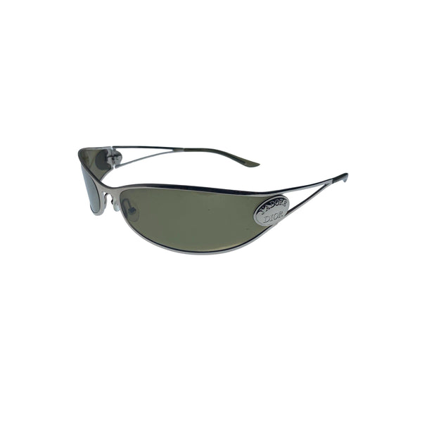 Dior Silver Logo Shield Sunglasses - Sunglasses