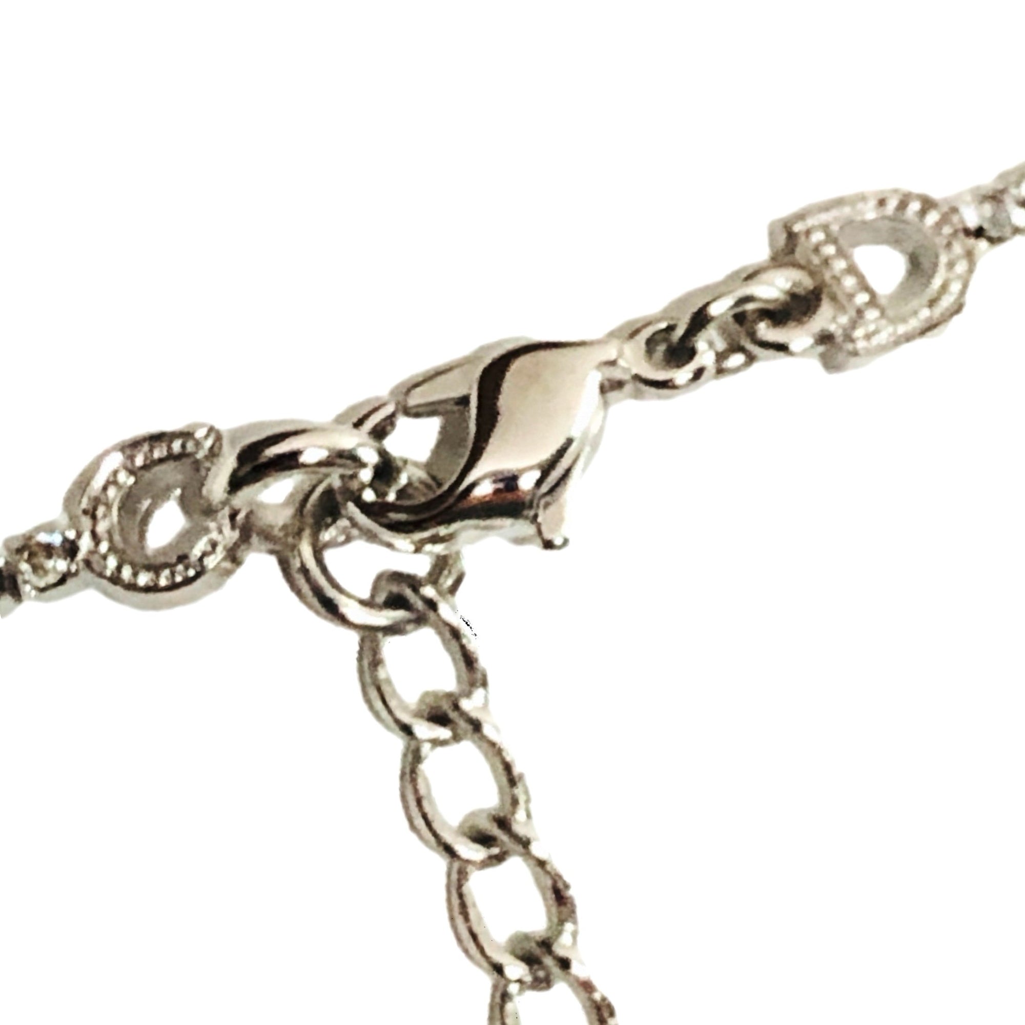 Dior Silver Rhinestone Credit Card Necklace - Jewelry