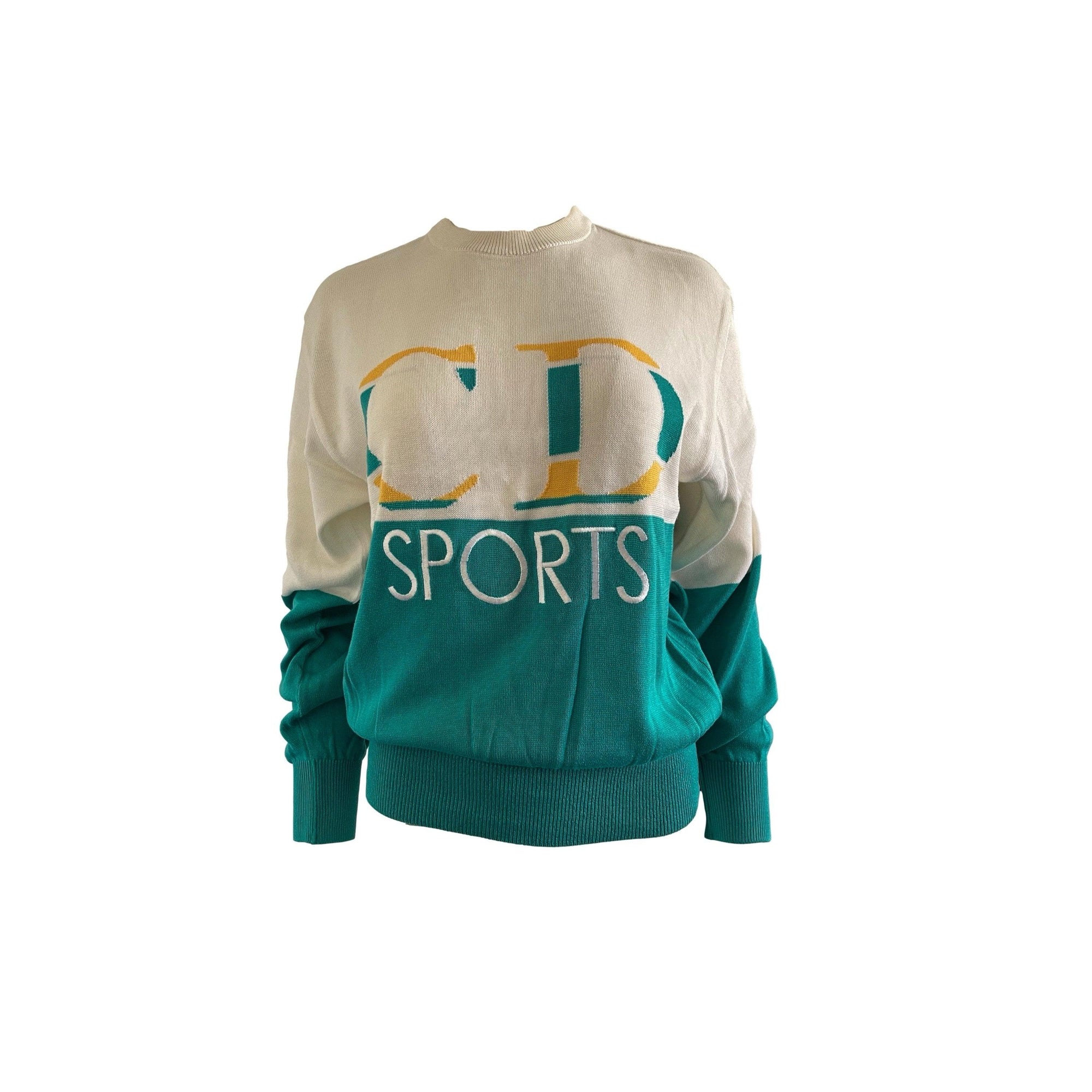 Dior Sport Turquoise Colorblock Logo Sweatshirt - Apparel