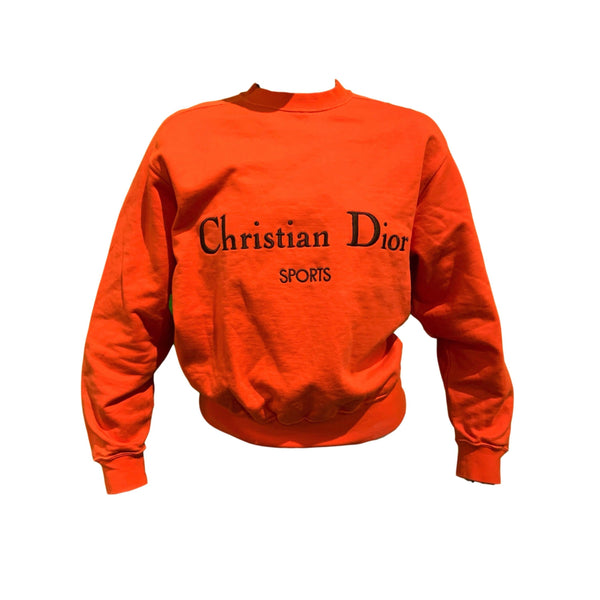 Dior Sports Orange Logo Sweatshirt - Apparel