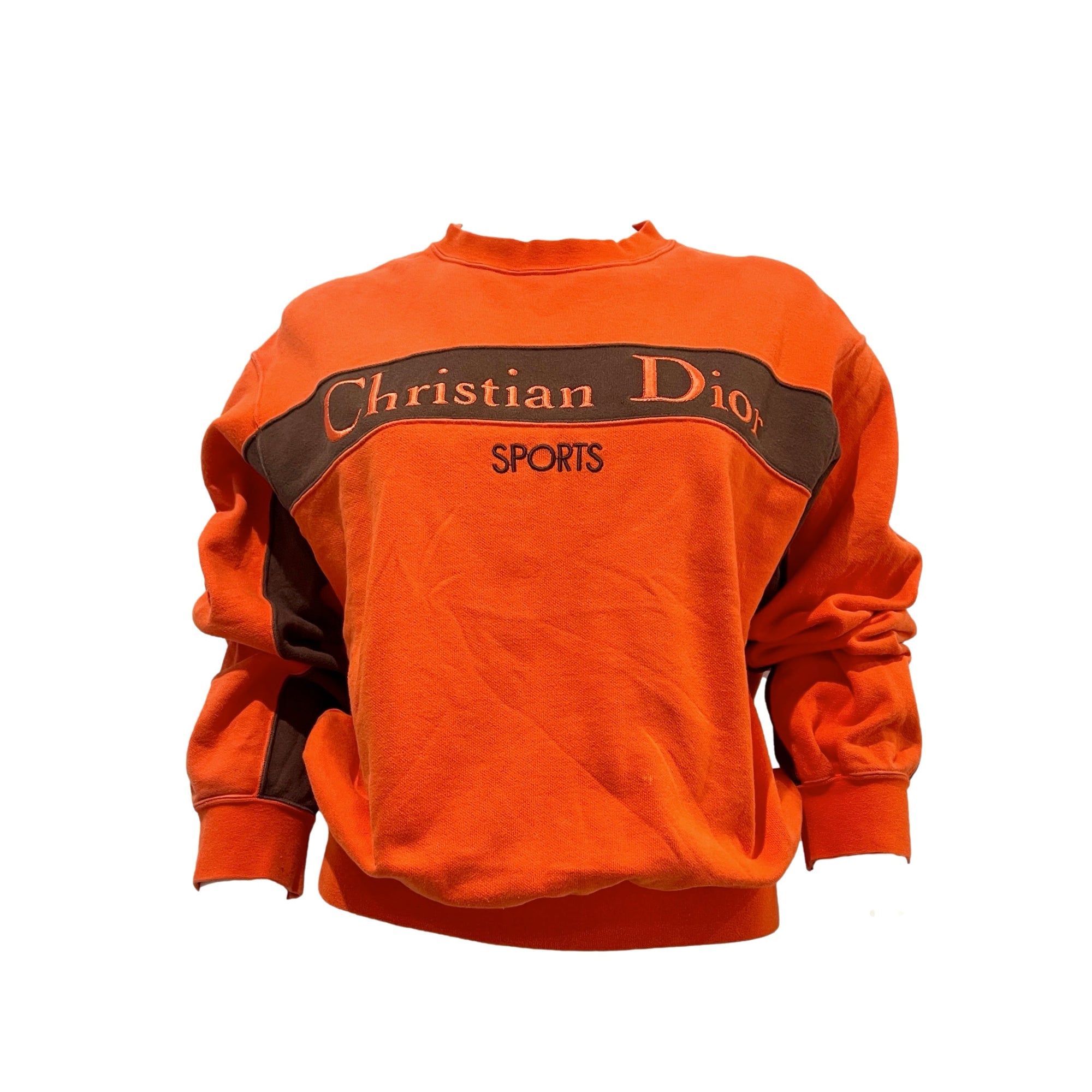 Dior Sports Orange Logo Sweatshirt - Apparel