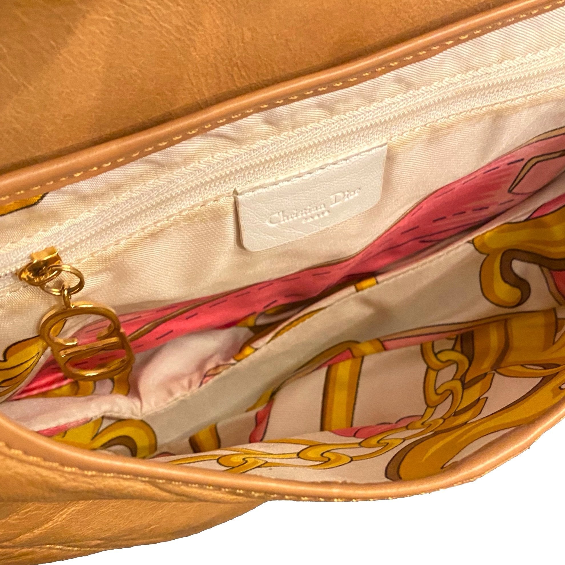 Vintage Dior Tan Monogram Floral Saddle Bag – Treasures of NYC