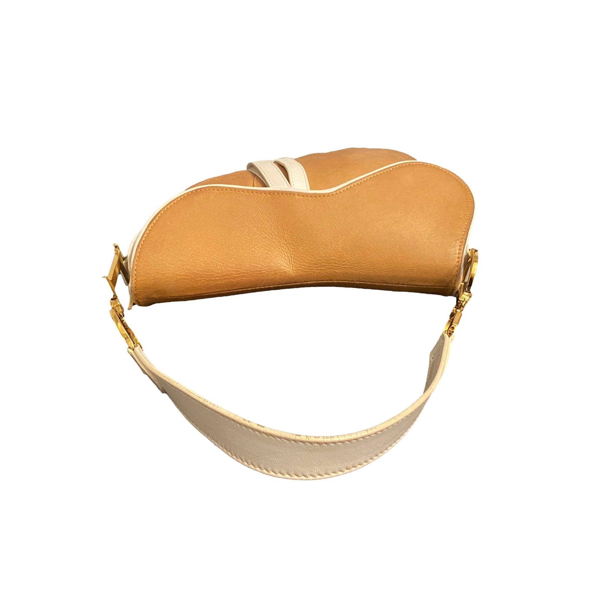 Dior Tan Leather Saddle Bag - Handbags