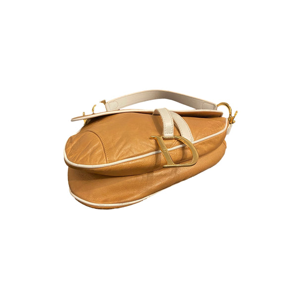 Dior Tan Leather Saddle Bag - Handbags