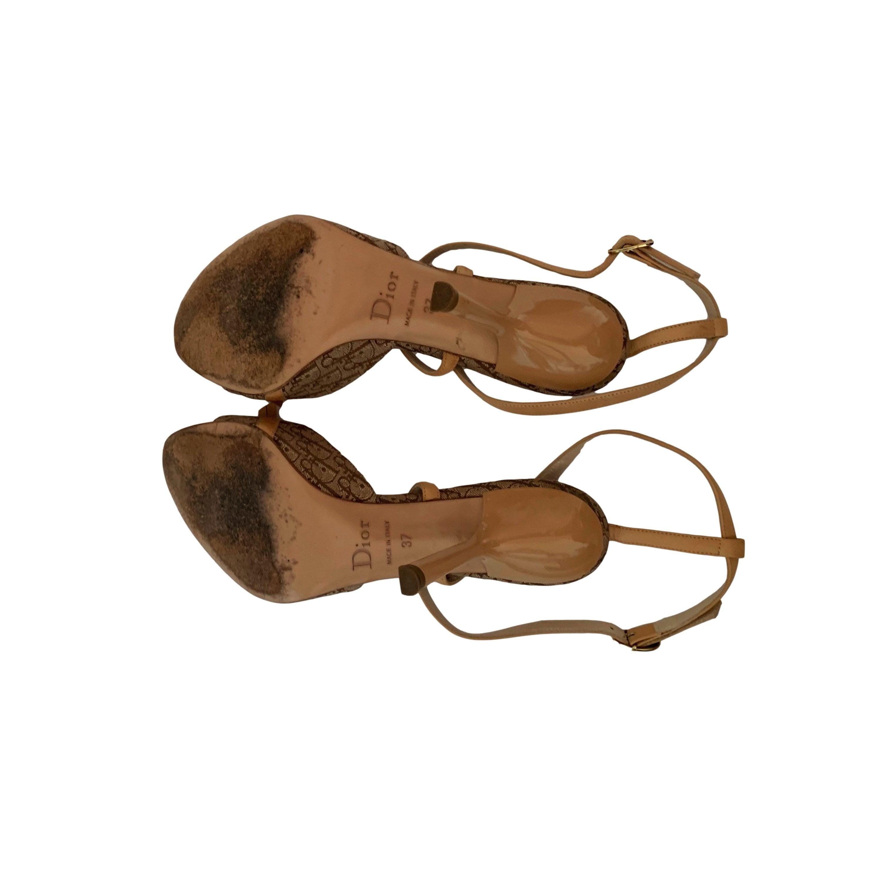 Treasures of NYC - Dior Tan Lock and Key Heels
