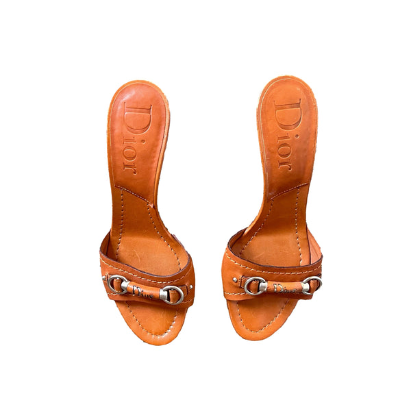 Treasures of NYC - Dior Tan Logo Heels Dior Brown and Tan Women\'s Heels main image 0