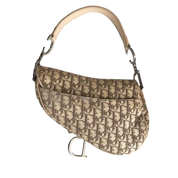 Dior Tan Monogram Floral Saddle Bag - Handbags