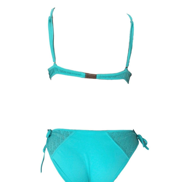 Dior Teal Logo Bikini - Swimwear