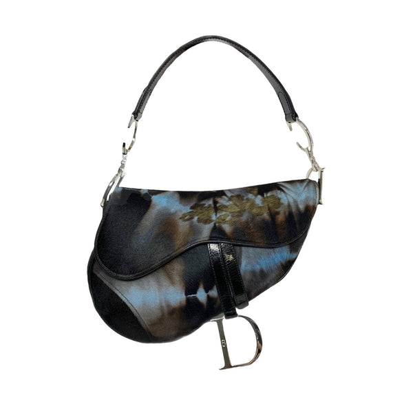 Dior Tie-Dye Calfhair Saddle Bag - Handbags
