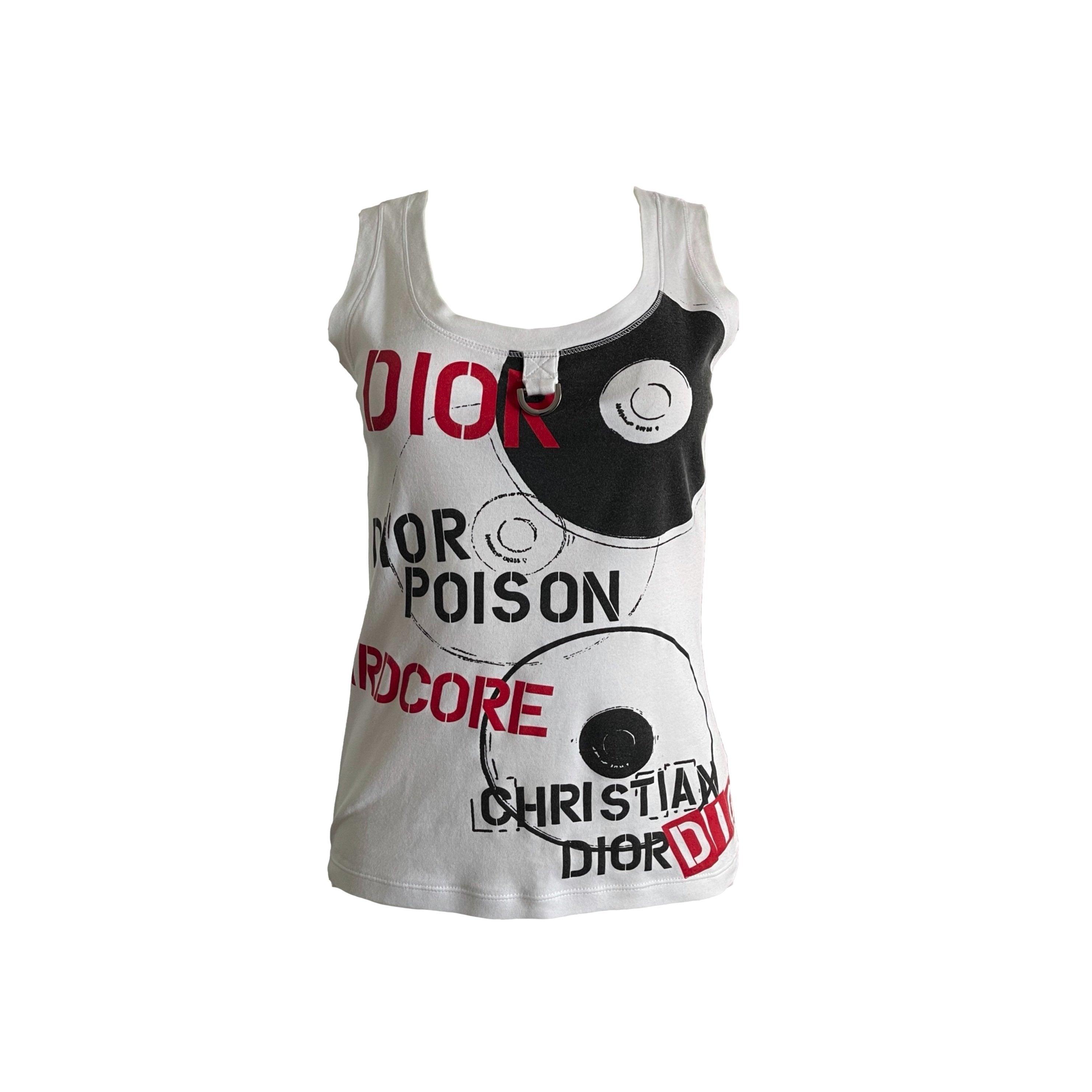 Treasures of NYC - Dior White Hardcore Print Tank
