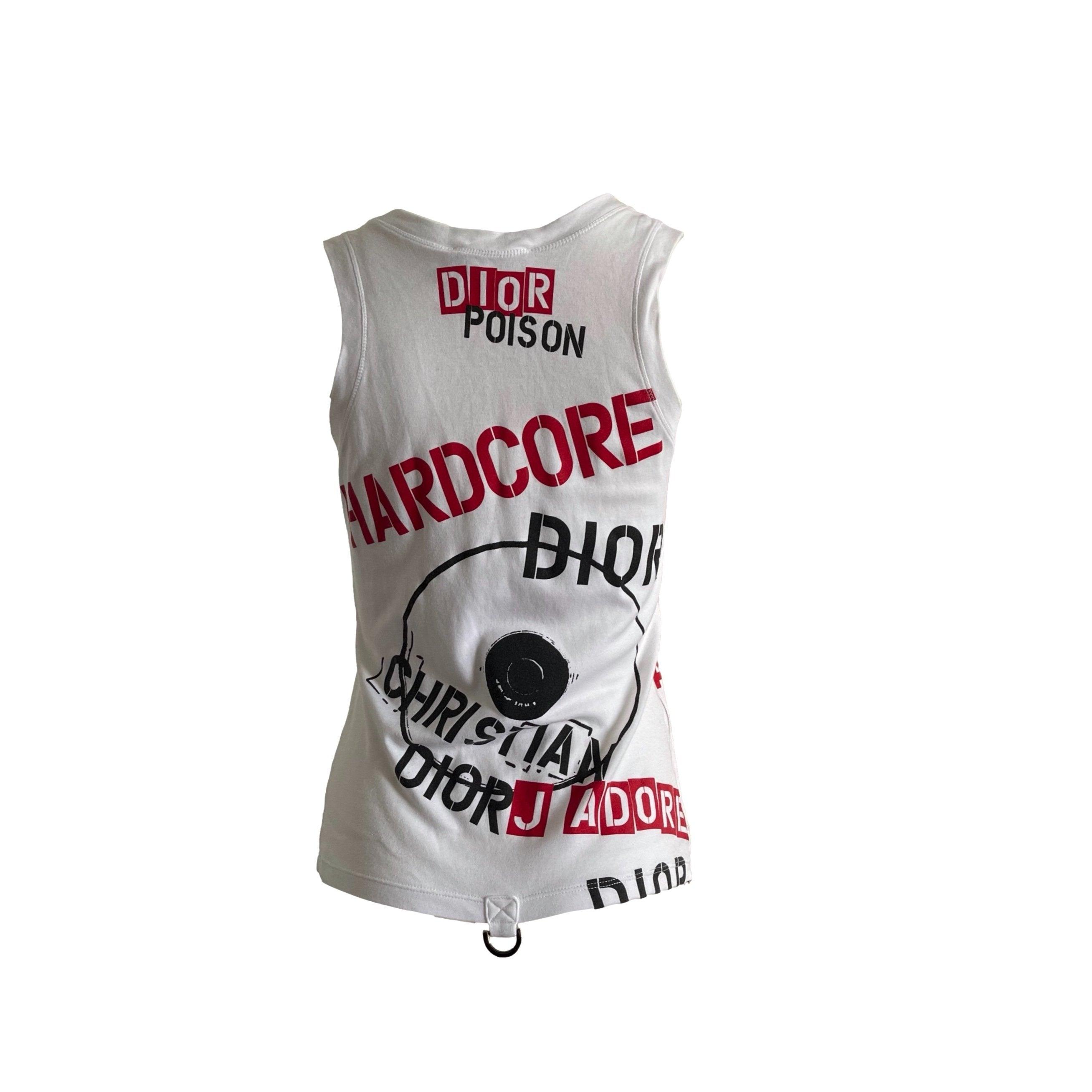 Treasures of NYC - Dior White Hardcore Print Tank