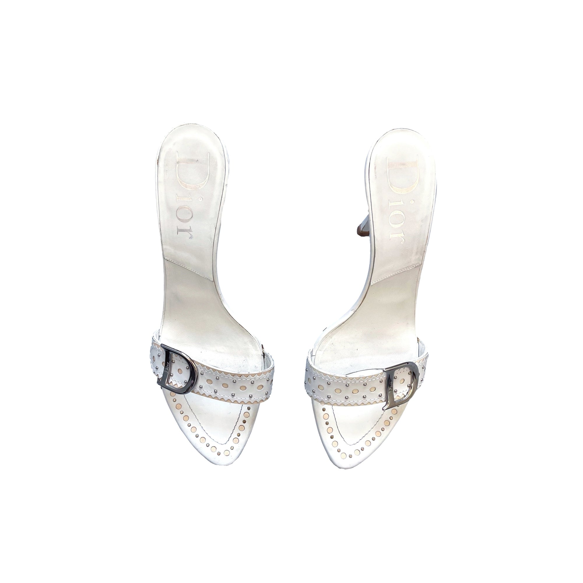 Dior White Logo Heels - Shoes