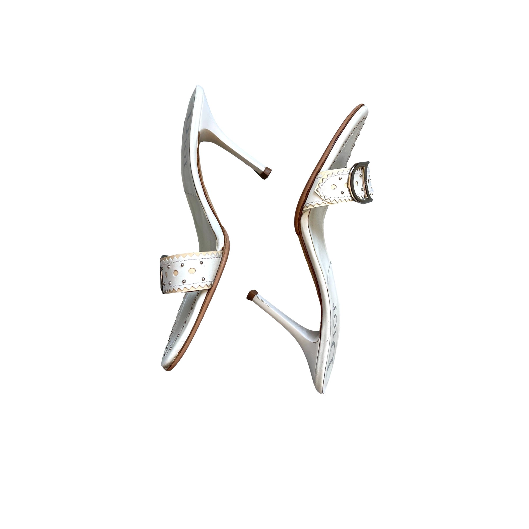 Dior White Logo Heels - Shoes