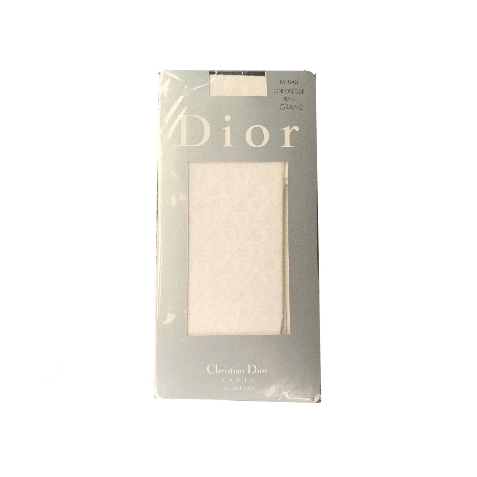 Dior White Monogram Tights - Accessories