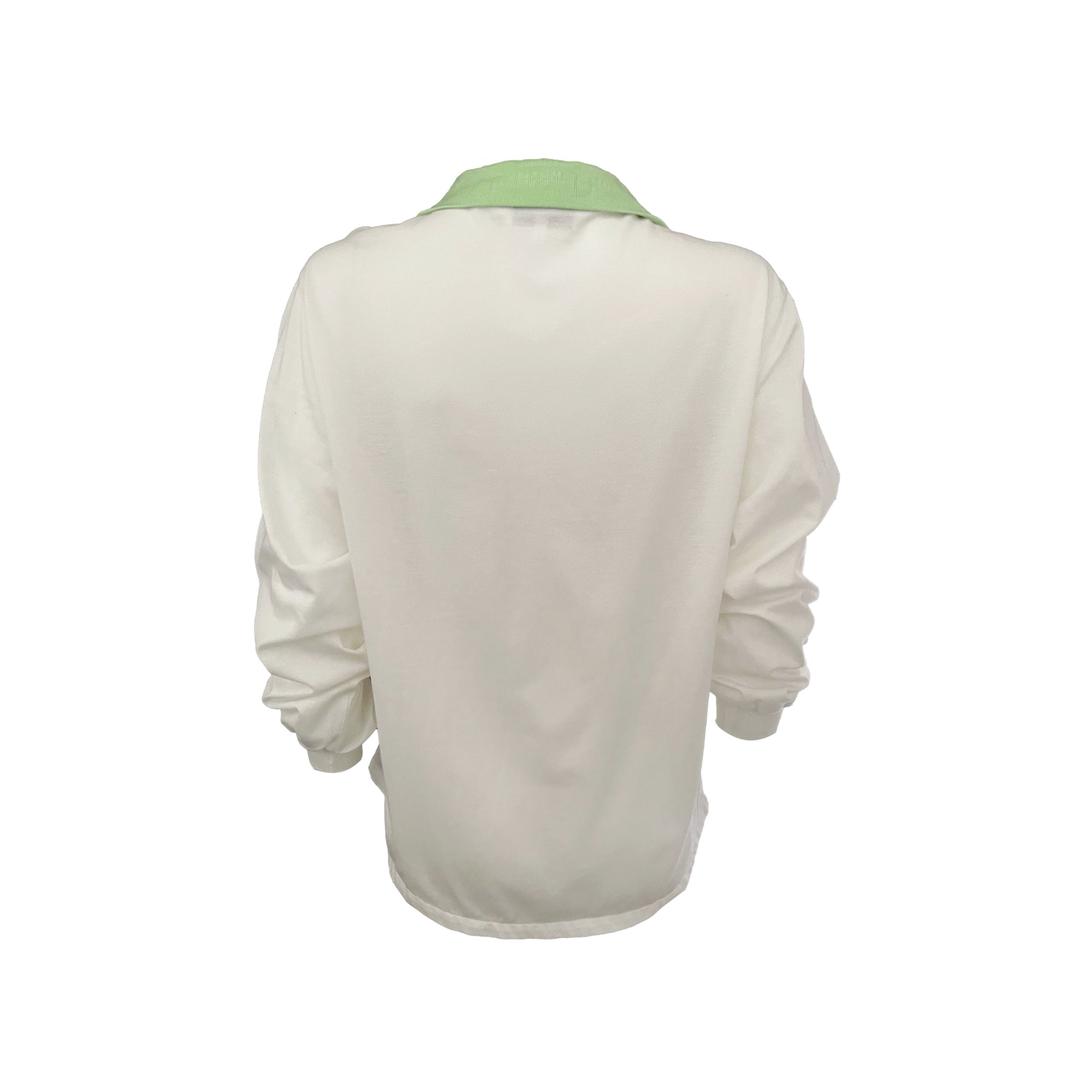 Dior White Polo Long Sleeve - Apparel