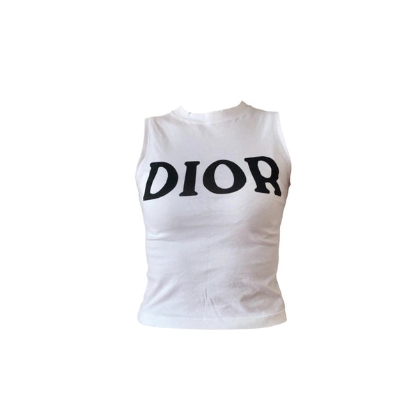 Dior White Tank Top - Apparel