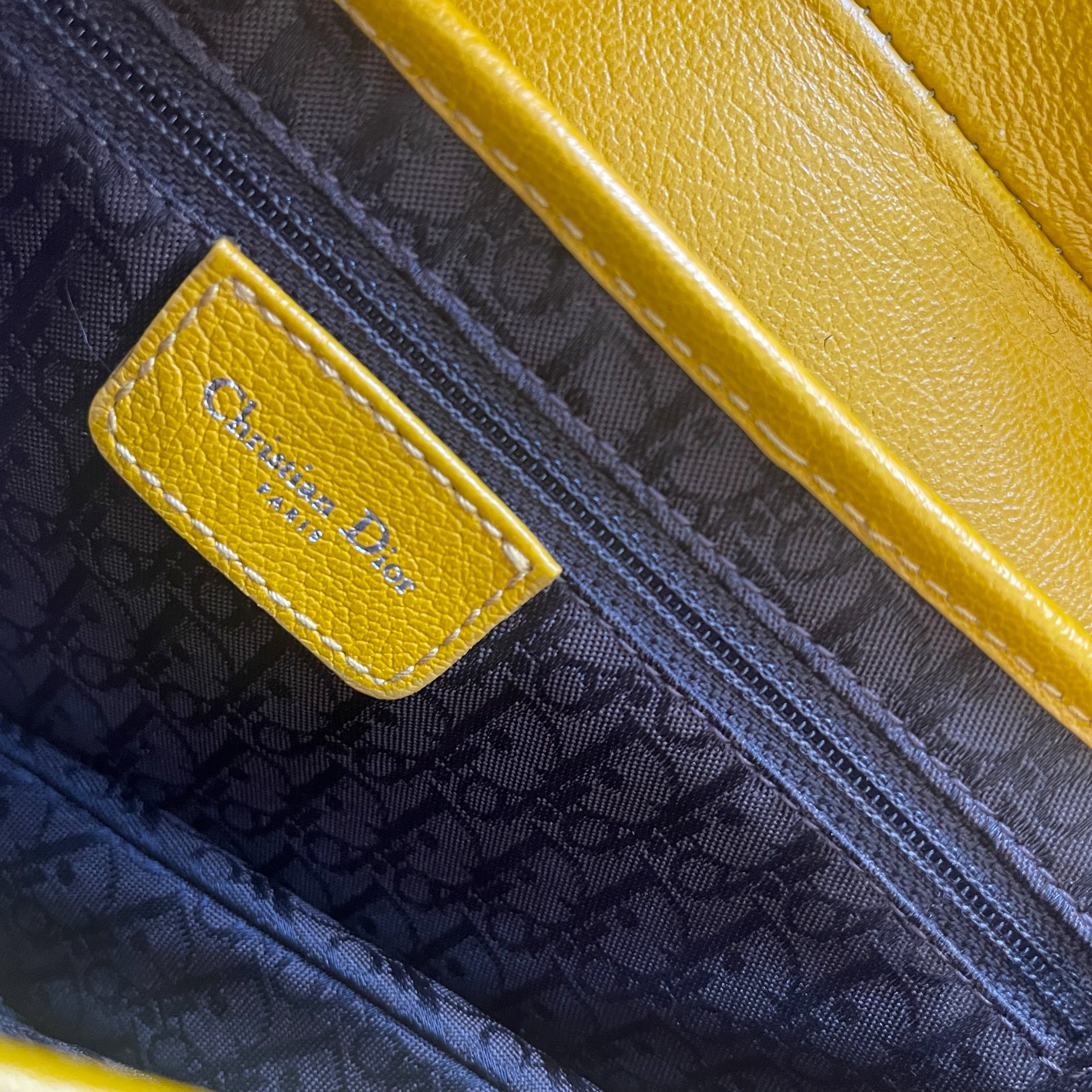 Vintage Dior Yellow Leather Saddle Bag – Treasures of NYC