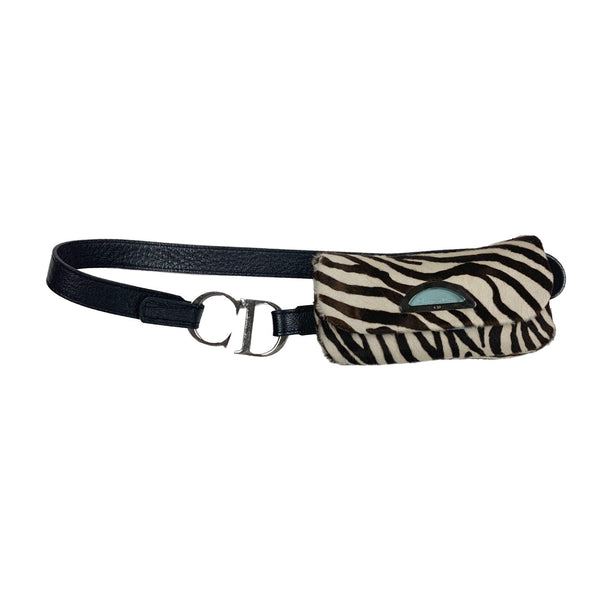 Dior Zebra Calf Hair Belt Bag