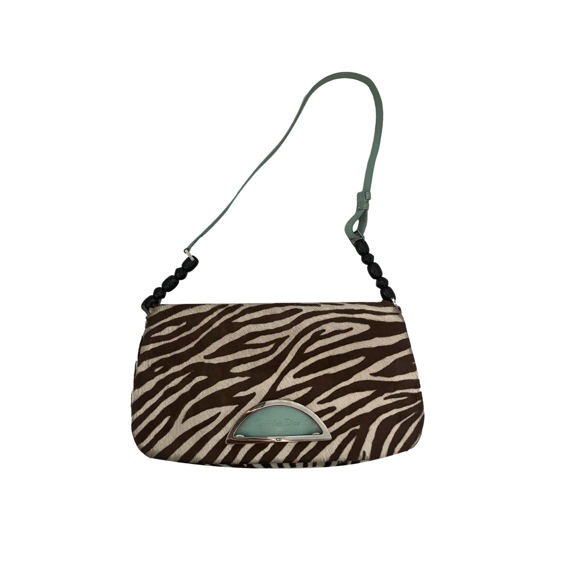 Dior Zebra Calf Hair Shoulder Bag - Handbags