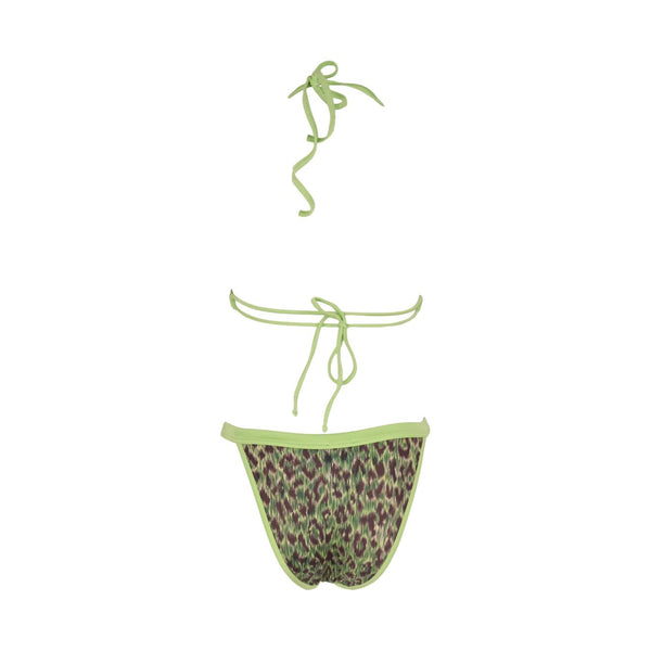 Dolce and Gabbana Green Cheetah Print Bikini - Swimwear