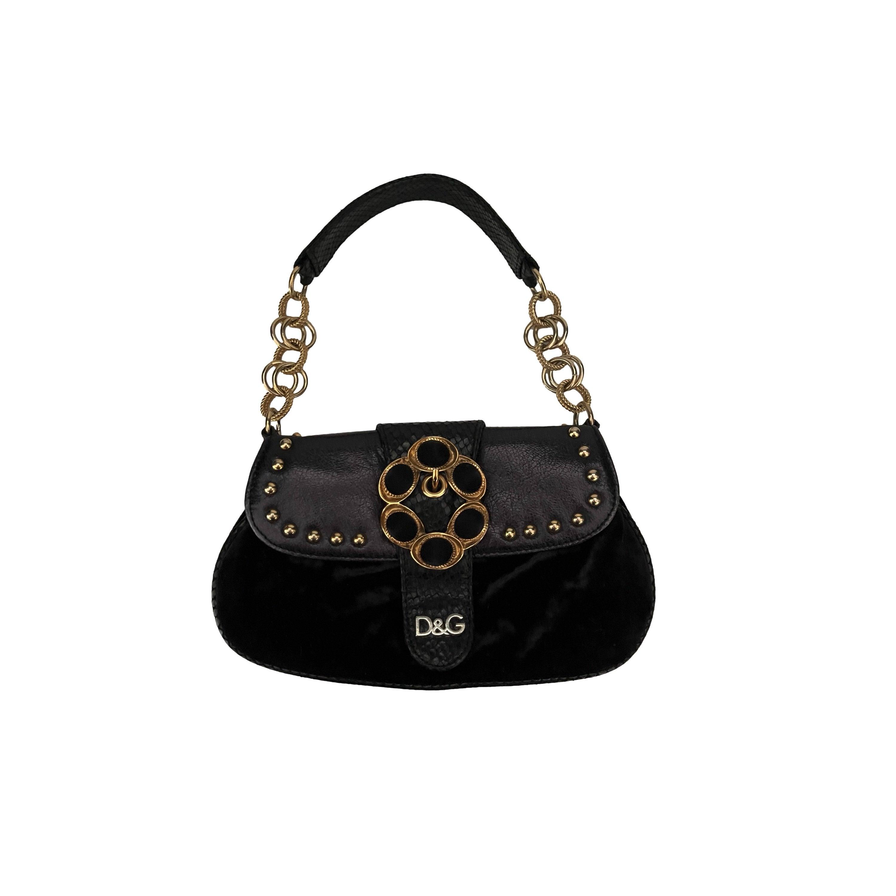 Treasures of NYC - Dolce & Gabbana Black Suede Chain Mini