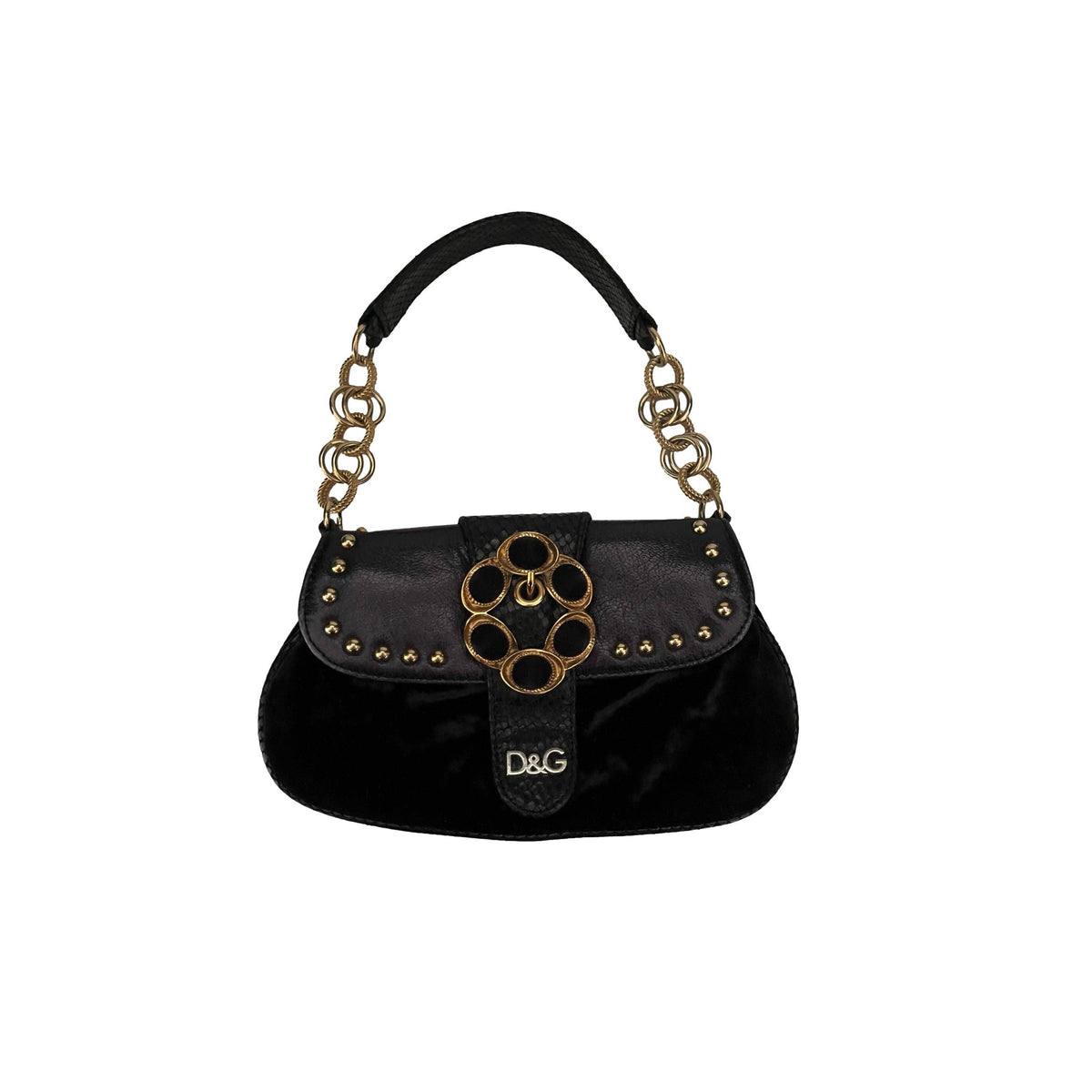 Treasures of NYC - Dolce & Gabbana Black Suede Chain Mini