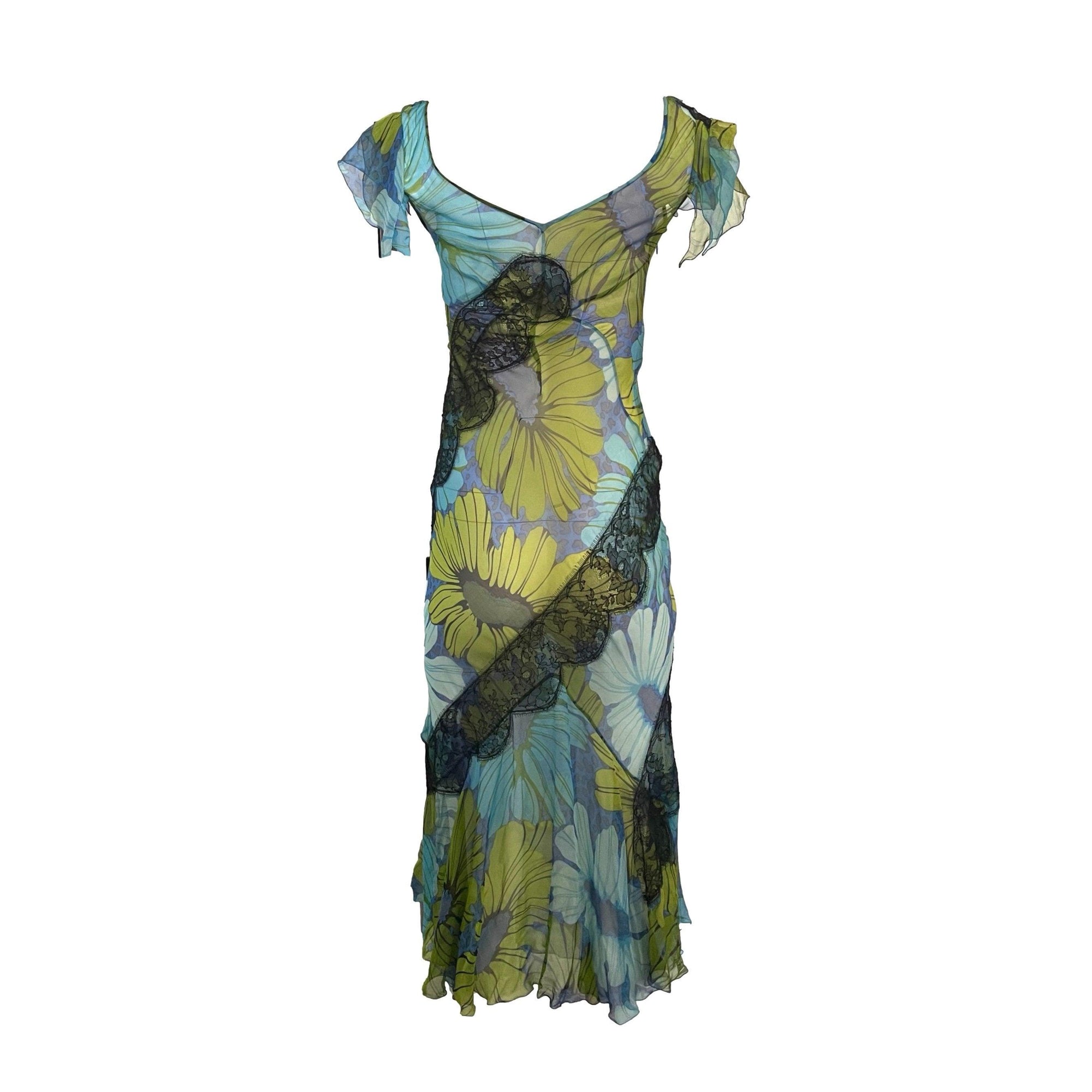 dolce gabbana blue floral dress Dolce & Gabbana-Mazzo Di Fiori Dresses Light Blue-Dresses