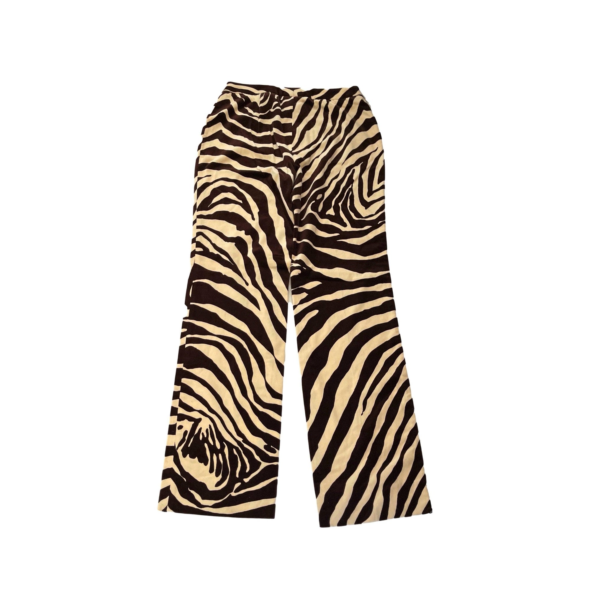 Dolce & Gabbana Cream Zebra Print Pants - Apparel