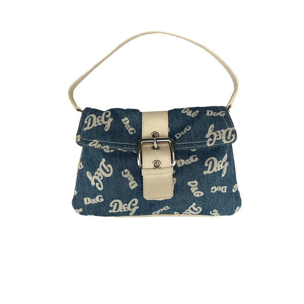 Louis Vuitton Vintage Mini Pretty Monogram Denim Shoulder Bag