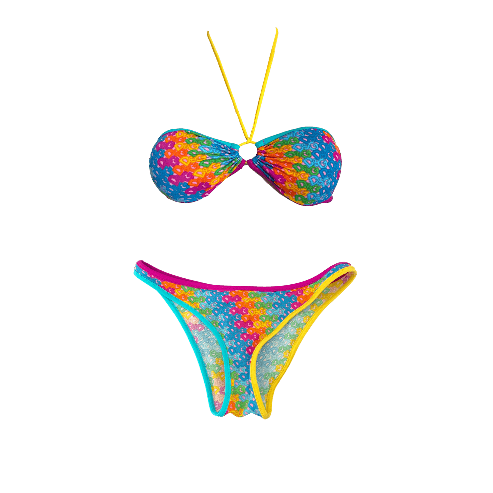 Dolce & Gabbana Multicolor Logo Bikini - Swimwear