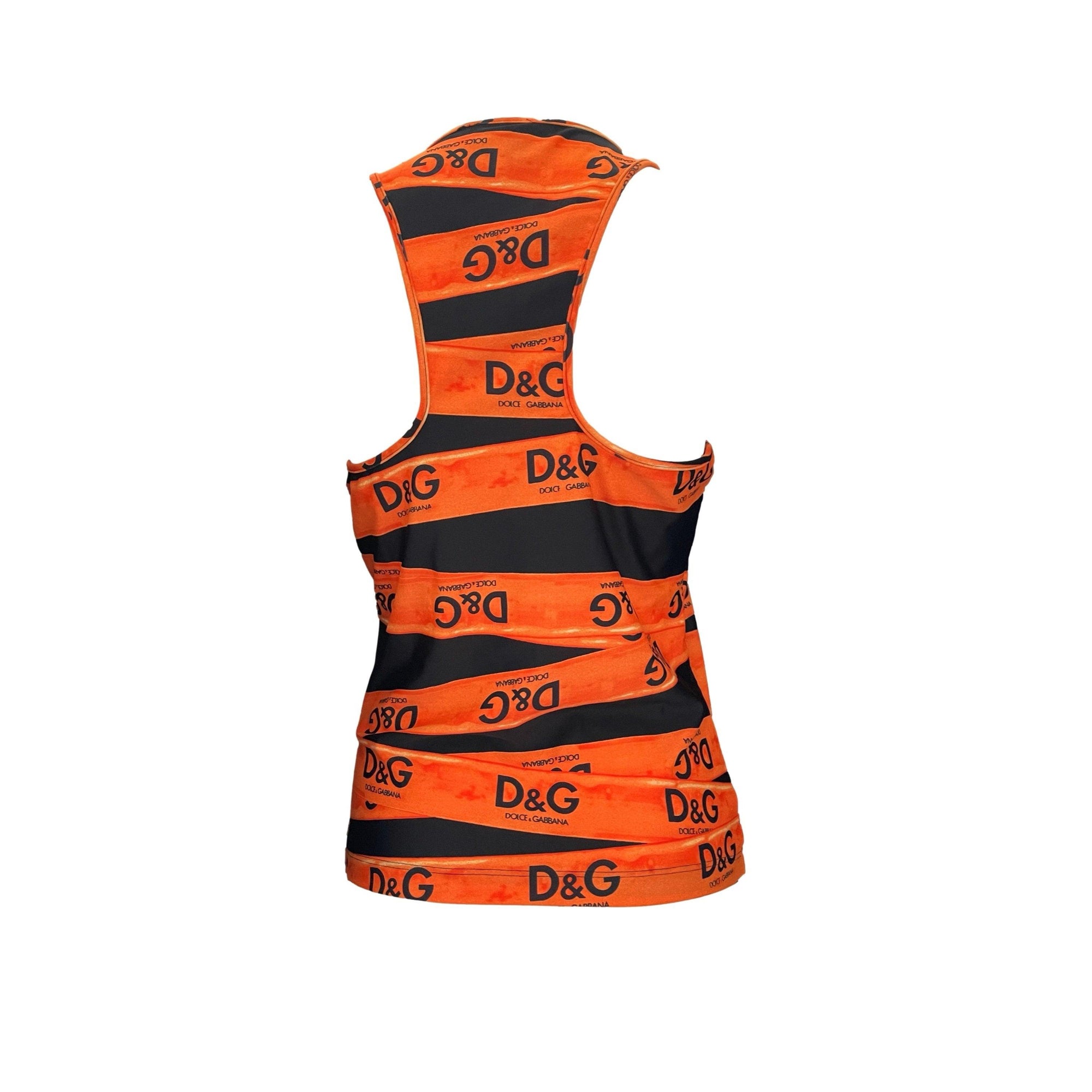 Dolce & Gabbana Orange Ribbon Logo Racerback Tank - Apparel
