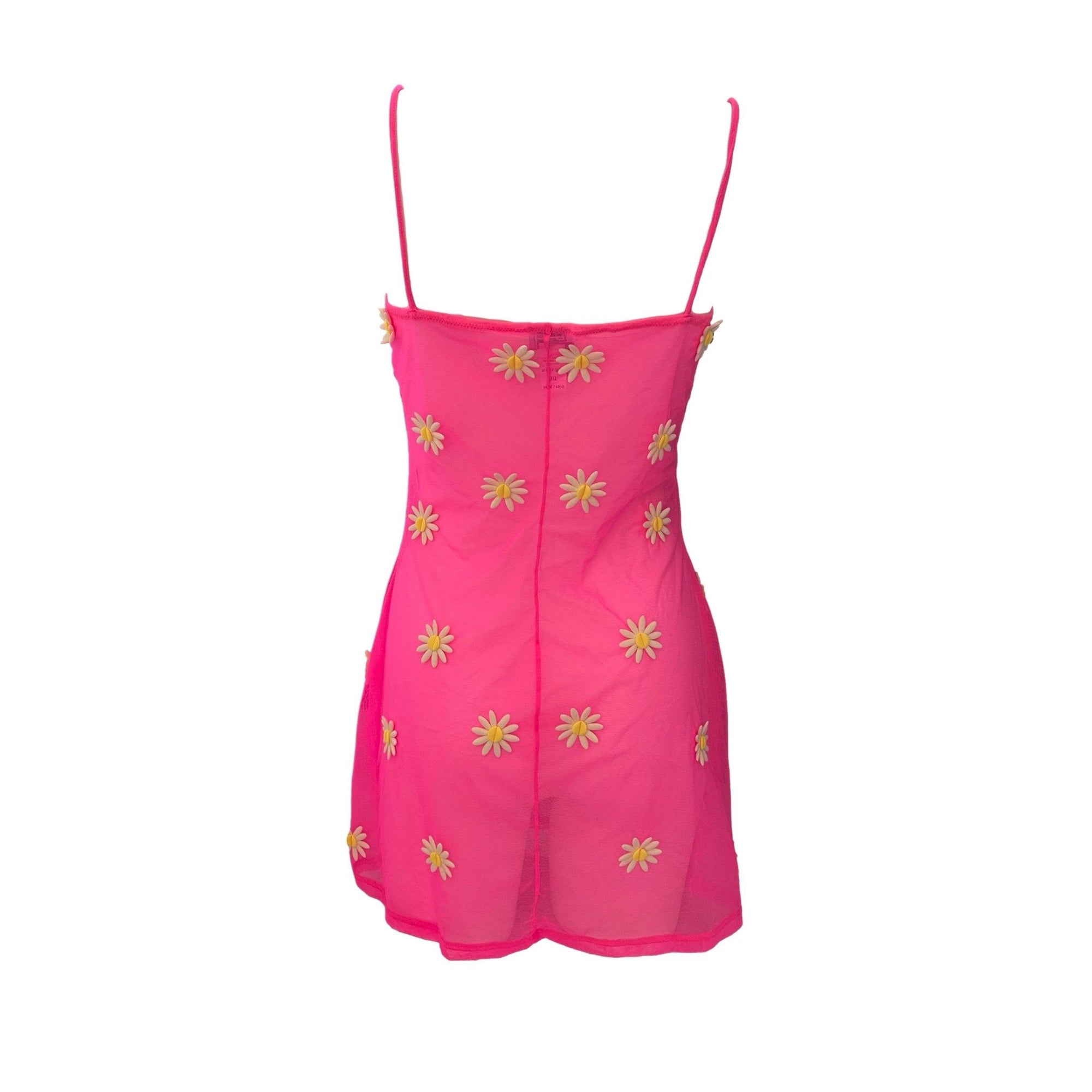 Dolce & Gabbana Pink Sheer Daisy Dress - Apparel